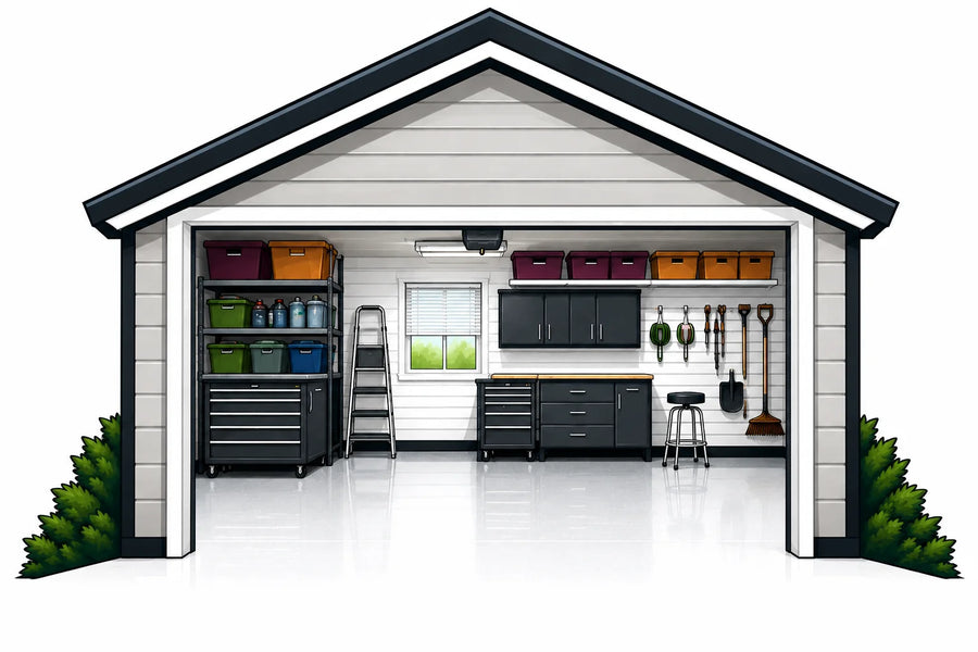 After: organized garage